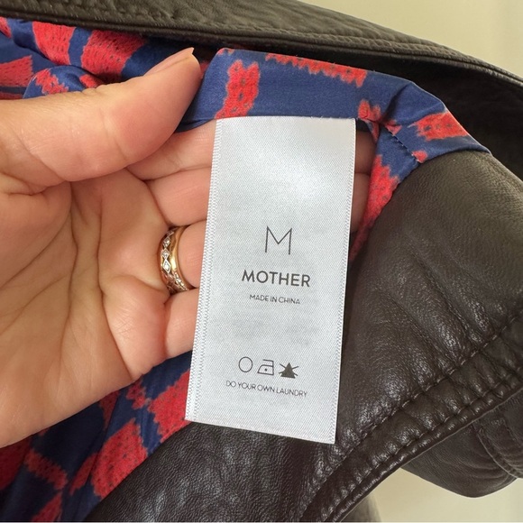 NWOT! MOTHER - The Count Chocula Faux Leather Jacket - Brown - Picture 11 of 16